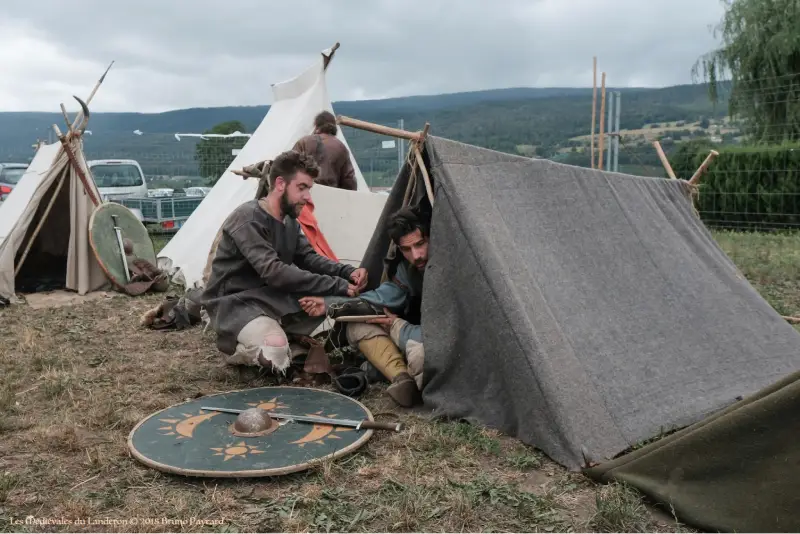 Combattants au repos