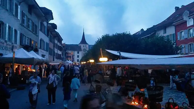 Bourg vu de nuit