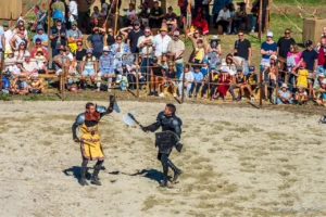 Combat entre 2 chevaliers