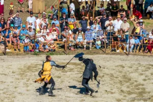 Combat entre 2 chevaliers