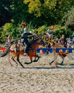 Joute entre chevaliers